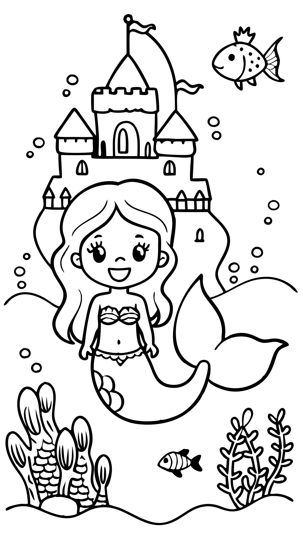 coloriages imprimables de la petite sirène